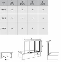 Шторка на ванну Ravak Behappy VS3 130 795V0U00Z1 профиль Сатин стекло Transparent — фото 4, Складные шторки для ванной