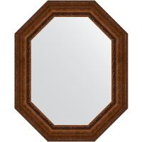 Зеркало Evoform Polygon 102х82 BY 7268 в багетной раме - Состаренная бронза с орнаментом 120 мм — фото 1, Мебель для ванной