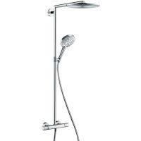 Товар: Душевая система Hansgrohe Raindance Select S 27114000 с термостатом Хром - фото 2 Душевая система Hansgrohe Raindance Select S 27114000 с термостатом Хром — фото 2, Душевые стойки