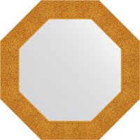 Зеркало Evoform Octagon 67х67 BY 3800 в багетной раме - Чеканка золотая 90 мм — фото 1, Мебель для ванной