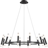 Подвесной светильник Maytoni Modern Vigo MOD031PL-24B Белый Черный — фото 1, Подвесные светильники