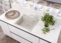 Кухонная мойка Polygran Argo-560 №36 473370 Белый хлопок — фото 2, Кухонные мойки