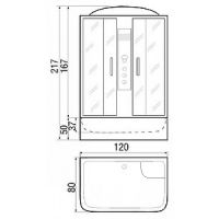 Душевая кабина River Sena 120x80 МТ 10000001133 с поддоном — фото 4, Душевые кабины