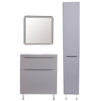 Тумба под раковину Style Line Бергамо 70 СС-00002312 Серая антискрейтч — фото 5, Мебель для ванной