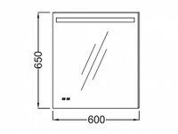 Зеркало Jacob Delafon Parallel 60 EB1430-NF с подсветкой и подогревом с сенсорным выключателем и часами — фото 5, Зеркала в ванную комнату