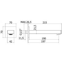 Излив для смесителя Paffoni ZBOC111NO Черный матовый — фото 2, Комплектующие для душевого оборудования