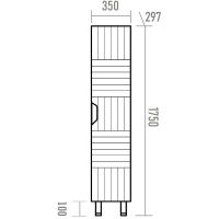 Товар: Шкаф пенал Brevita Gloster 35 R GLOS-05035-48-2П Графит матовый - фото 7 Шкаф пенал Brevita Gloster 35 R GLOS-05035-48-2П Графит матовый — фото 7, Мебель для ванной