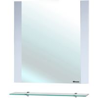 Зеркало Bellezza Рокко 80 4613713030019 с полкой Белое — фото 1, Зеркала в ванную комнату