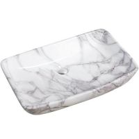 Раковина-чаша SantiLine 70 SL-7027 Белый мрамор — фото 1, Раковины накладные