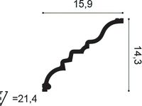 Карниз Orac Decor C327 2000x143x159 мм — фото 2, Карнизы