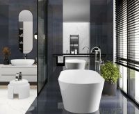 Керамогранит Laparet Cast Navy темно-синий полированный 60х60 см — фото 3, Керамогранит