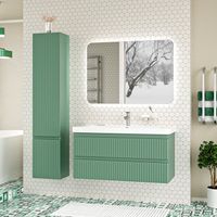 Товар: Шкаф пенал Brevita Victory 35 L VIC-05035-080L Зеленый матовый - фото 9 Шкаф пенал Brevita Victory 35 L VIC-05035-080L Зеленый матовый — фото 9, Мебель для ванной