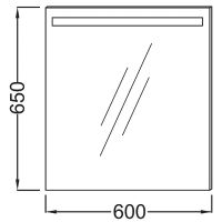 Зеркало Jacob Delafon Parallel 60 EB1411RU-NF с подсветкой с подогревом и инфракрасным выключателем — фото 6, Зеркала в ванную комнату