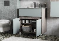 Тумба под раковину Aquaton Форест 75 1A278301FR9C0 Дуб рошелье Сумеречный голубой — фото 11, Мебель для ванной