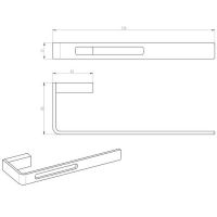 Полотенцедержатель Boheme Q 10945-GM Оружейная сталь — фото 2, Полотенцедержатели