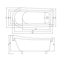 Товар: Акриловая ванна Ceruttispa Vito 155x74 CT9320 без гидромассажа - фото 6 Акриловая ванна Ceruttispa Vito 155x74 CT9320 без гидромассажа — фото 6, Акриловые ванны
