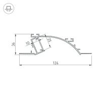 Профиль алюминиевый Arlight Alm 029850 встраиваемый для ГКЛ Серебристый — фото 3, Профили для светодиодных лент