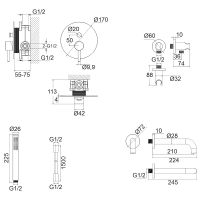Товар: Смеситель для ванны Whitecross Y gunmetal YSET06GM Оружейная сталь - фото 11 Смеситель для ванны Whitecross Y gunmetal YSET06GM Оружейная сталь — фото 11, Смесители