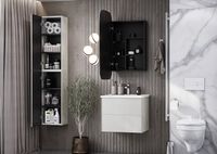 Товар: Подвесной шкаф Aquaton Сохо 35 1A258403AJ9A0 Слэйт Галька серая - фото 6 Подвесной шкаф Aquaton Сохо 35 1A258403AJ9A0 Слэйт Галька серая — фото 6, Шкафы для ванной