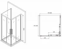 Товар: Душевой уголок Abber Schwarzer Diamant 80x80 AG02080BH-S80Bб профиль Черный стекло прозрачное - фото 5 Душевой уголок Abber Schwarzer Diamant 80x80 AG02080BH-S80Bб профиль Черный стекло прозрачное — фото 5, Душевые уголки