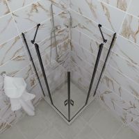 Душевой уголок Triton Тау-Блэк 90х90 Щ0000054036 профиль Черный стекло прозрачное — фото 6, Душевые уголки