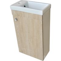 Тумба под раковину Bellezza Комо 40 4639005180477 подвесная Дуб светлый — фото 1, Тумбы под раковину