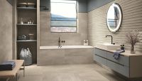 Керамическая плитка Porcelanite Dos 9542 Sakai Taupe Relieve Hiroki PCD000042 настенная 30х90 см — фото 2, Керамическая плитка