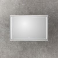 Зеркало BelBagno Kraft 120 SPC-KRAFT-1200-800-LED-TCH-WARM с подсветкой Сатин с сенсорным выключателем и подогревом — фото 1, Зеркала в ванную комнату