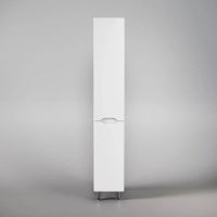 Шкаф пенал Style Line Марелла 30 L Люкс Plus СС-00002428 с бельевой корзиной Белый глянец антискрейтч — фото 1, Пеналы для ванной комнаты