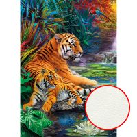 Фреска Ortograf Животные 7144 Фактура флок FLK Флизелин (3,8*2,7) Оранжевый/Зеленый, Животные — фото 1, Фрески