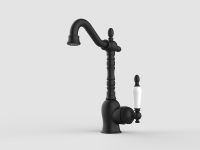 Смеситель для раковины GPD Retro Colored MTL180-S Черный матовый — фото 2, Смесители