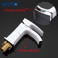 Смеситель для раковины Gappo G07 G1007-8 Белый Хром — фото 4, Смесители для раковины