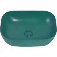 Раковина-чаша Abber Rechteck 46 AC2200MBG Темно-зеленая матовая — фото 1, Раковины накладные