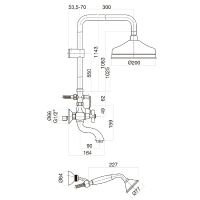 Душевая система Webert Armony AM721208010 Золото — фото 2, Душевые стойки