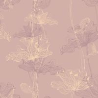 Обои Milassa Ambient AM8 221/2 Флизелин (1*10,05) Розовый, Цветы/Птицы — фото 1, Обои для стен