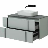 Тумба под раковину Allen Brau Reality 100 1.32007.PWM подвесная Папирус матовый — фото 15, Тумбы под раковину