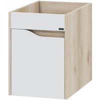 Тумба под раковину СанТа Сатурн 100 700406 подвесная Белая Дуб австрийский — фото 1, Тумбы под раковину