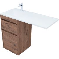 Тумба с раковиной Aquanet Токио 110 L 335585 Дуб веллингтон — фото 2, Тумбы с раковиной