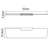 Товар: Стеклянная полка WasserKRAFT Aisch K-5924 Золото матовое - фото 4 Стеклянная полка WasserKRAFT Aisch K-5924 Золото матовое — фото 4, Полки для ванной и душа