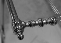 Душевая дверь Cezares Retro 110 RETRO-BF-1-110-PP-Cr профиль Хром стекло матовое с прозрачным рисунком — фото 3, Раздвижные душевые двери