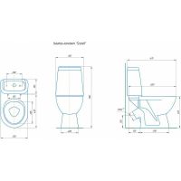 Унитаз компакт Rosa Сканди 4630055553945 Белый с бачком и сиденьем — фото 2, Напольные унитазы