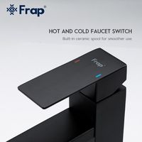 Смеситель для раковины Frap H802-6 Черный матовый арт-F10802-62 — фото 6, Смесители для раковины