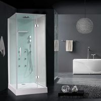 Душевая кабина Orans 100x90 8612000 с гидромассажем профиль Белый задние стенки Белые — фото 4, Душевые кабины