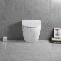 Унитаз Ceruttispa Sella Aria Tornado MMW CT9532 подвесной Белый матовый мрамор с сиденьем Микролифт — фото 3, Подвесные унитазы