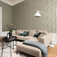 Обои RASCH Factory Style 947519 Винил на флизелине (1,06*10,05) Коричневый/Розовый, Цветы — фото 3, Обои для стен