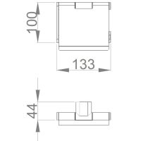 Держатель туалетной бумаги Nofer Santorini 16333.B с крышкой Хром — фото 3, Держатели туалетной бумаги