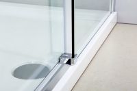 Душевой уголок Black&White Stellar Wind S502 5021010 профиль Серебристый хром стекло прозрачное — фото 3, Душевые уголки