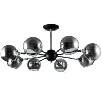 Люстра Artelamp Lagos A2708PL-8BK Дымчатая Черная — фото 1, Люстры