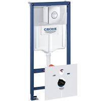 Инсталляция Grohe Rapid SL 38813001 с клавишей смыва Хром — фото 1, Инсталляции для унитазов