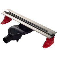 Душевой лоток Berges Super Slim 400 091177 с решеткой Хром глянец — фото 1, Душевые лотки